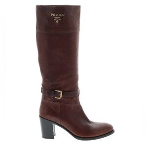 Prada Brown Over the Knee Boots